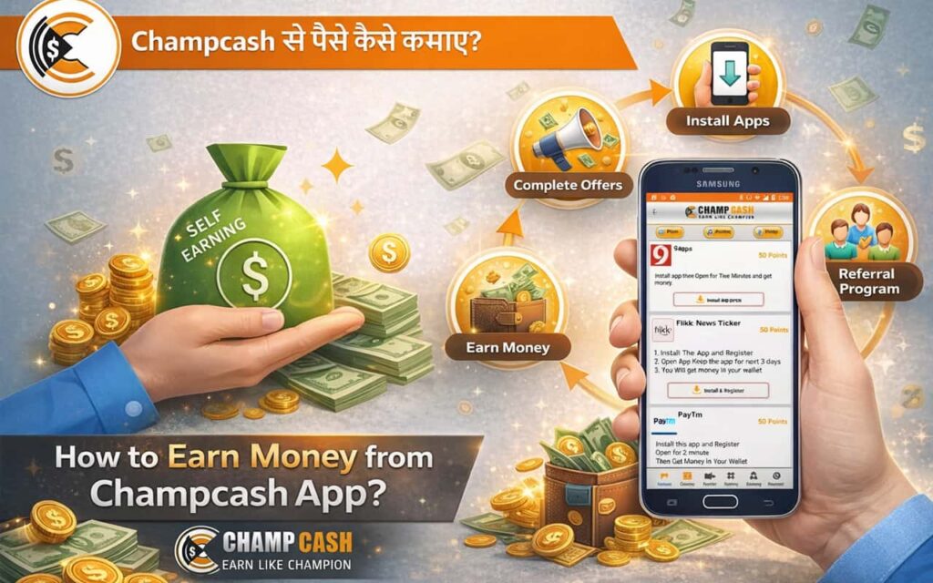 Earning Money From Champcash App