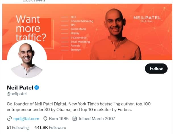 Neil Patel Twtitter Account - Twitter Se Paise Kaise Kamaye